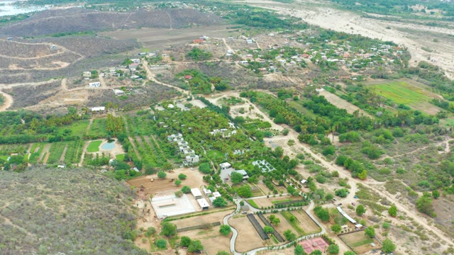 LA PLAYITA LOS CABOS MEXICO-2021: Rural Farming Area with Fields and Buildings
