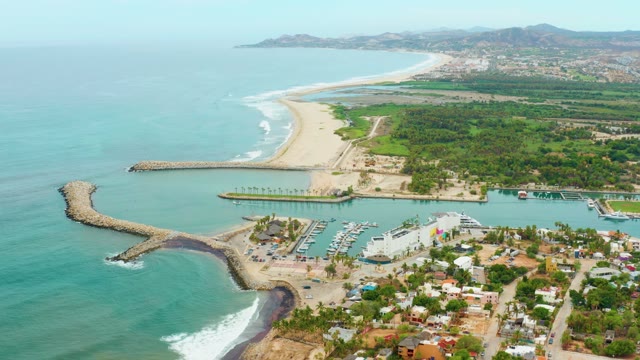 LA PLAYITA LOS CABOS MEXICO-2021: Coastal Town with Sandy Beach and Harbor