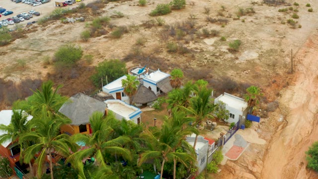 LA PLAYITA LOS CABOS MEXICO-2021: Palm Tree Settlement in Arid Terrain