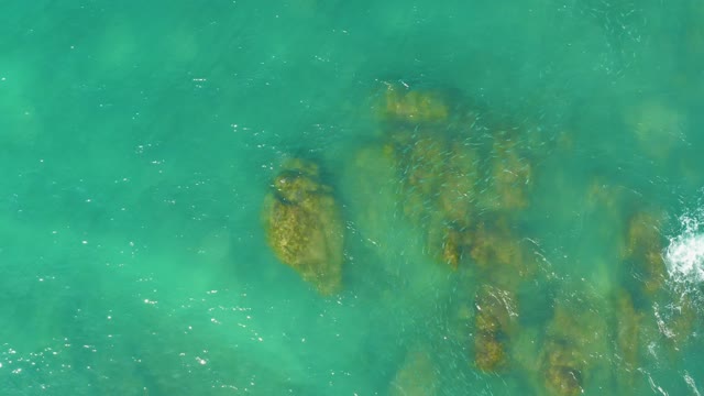 EL TULE BEACH LOS CABOS BCS MEXICO-2021: Clear Turquoise Water with Underwater Rocks and Gentle Currents