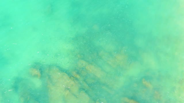 EL TULE BEACH LOS CABOS BCS MEXICO-2021: Clear Turquoise Water Over Rocky Seabed
