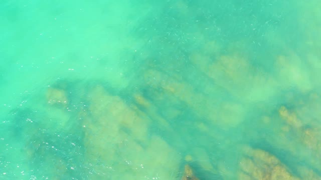 EL TULE BEACH LOS CABOS BCS MEXICO-2021: Clear Turquoise Water Over Rocky Seabed