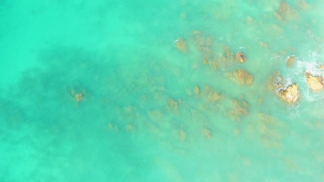 EL TULE BEACH LOS CABOS BCS MEXICO-2021: Clear Turquoise Ocean Over Rocky Seabed