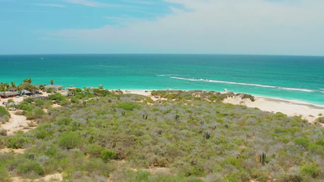 CABO PULMO LOS CABOS BCS MEXICO-2021: Desert Shrubland Transitioning to Sandy Beach and Ocean