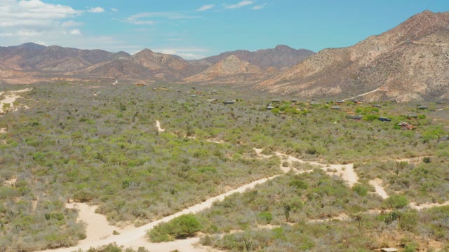CABO PULMO LOS CABOS BCS MEXICO-2021: Desert Landscape with Winding Dirt Roads and Low Shrubs
