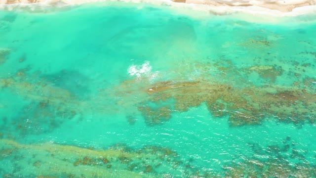 CABO PULMO LOS CABOS BCS MEXICO-2021: Turquoise Coastal Waters with Sandy Shore and Underwater Formations