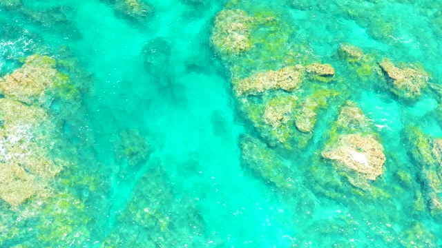 EL TULE BEACH LOS CABOS BCS MEXICO-2021: Clear Turquoise Water Over Rocky Seabed