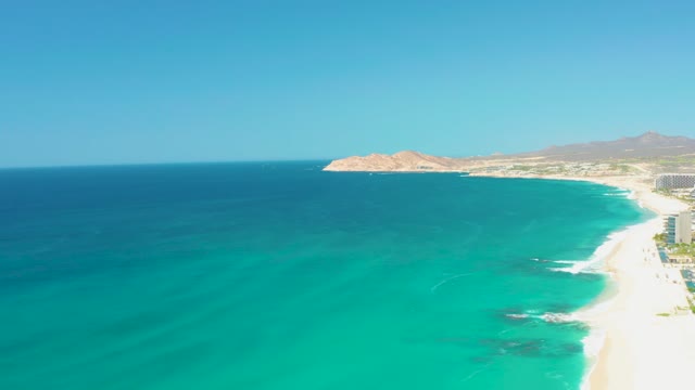 DREAMS LOS CABOS BCS MEXICO-2021: Waves Breaking on Turquoise Ocean Shore