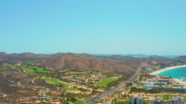DREAMS LOS CABOS BCS MEXICO-2021: Coastal Highway with Moving Vehicle and Mountain View