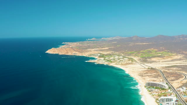 DREAMS LOS CABOS BCS MEXICO-2021: Ocean Coastline with Sandy Beach and Road
