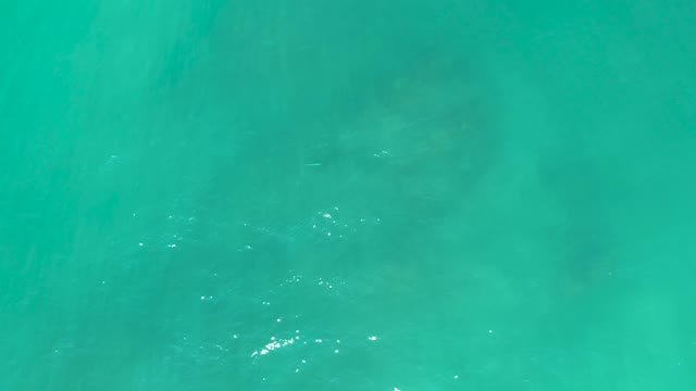 SAN LUIS BEACH EAST CAPE LOS CABOS MEXICO-2021: Overhead View of Clear Turquoise Water with Seabed Features