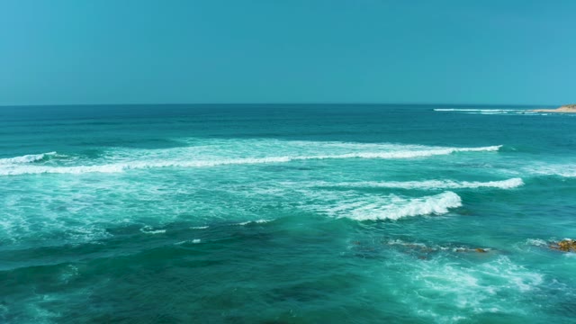 SAN LUIS BEACH EAST CAPE LOS CABOS MEXICO-2021: Ocean Waves Moving Toward Shore