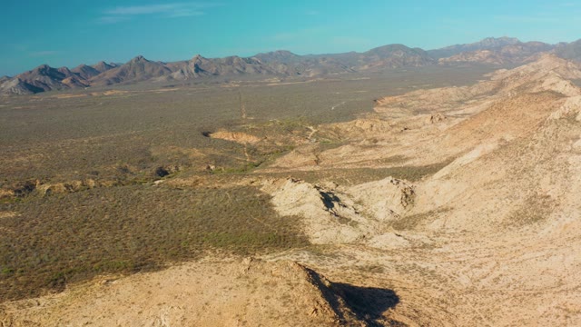 CABO PULMO BCS MEXICO-2021: Desert Valley with Distant Mountain Ranges