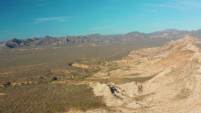 CABO PULMO BCS MEXICO-2021: Desert Valley and Distant Mountain Ranges