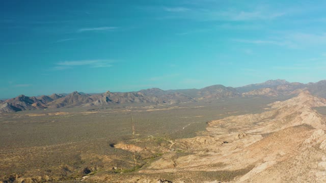CABO PULMO BCS MEXICO-2021: Desert Valley and Distant Mountain Ranges