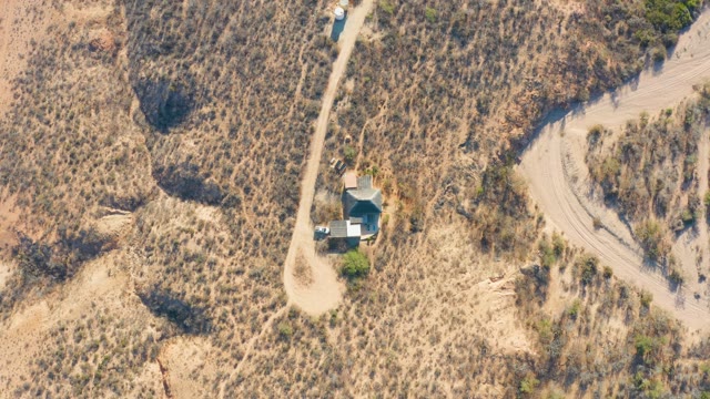 CABO PULMO BCS MEXICO-2021: Vehicle Moving Along a Dry Grassy Dirt Road