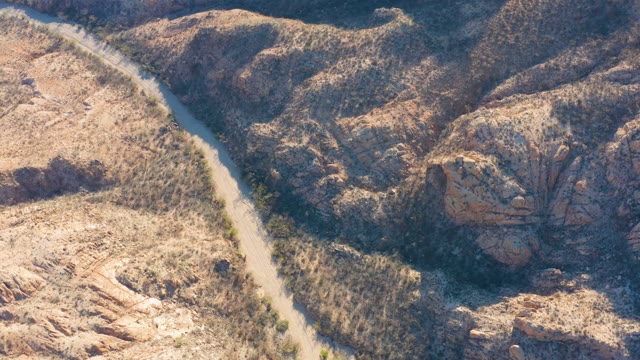 CABO PULMO BCS MEXICO-2021: Winding Road Through Rocky Arid Terrain