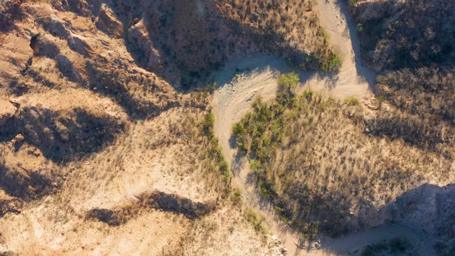 CABO PULMO BCS MEXICO-2021: Winding Dry River Through Arid Terrain