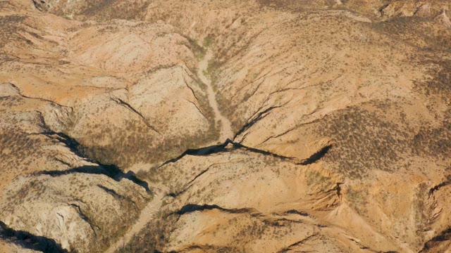 CABO PULMO BCS MEXICO-2021: Vehicle Traveling on Desert Road Through Canyons