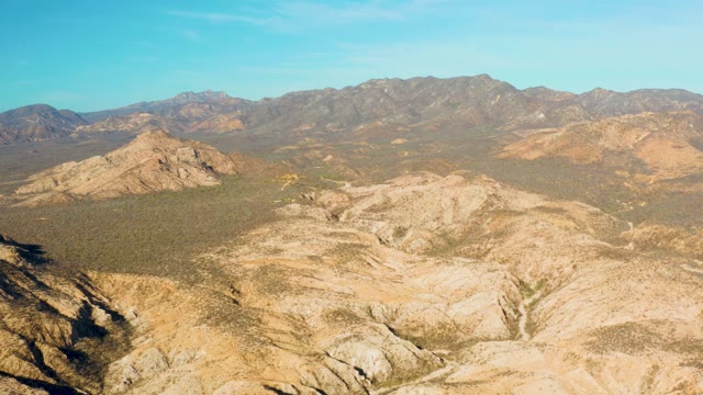 CABO PULMO BCS MEXICO-2021: Desert Valley with Distant Mountain Ranges