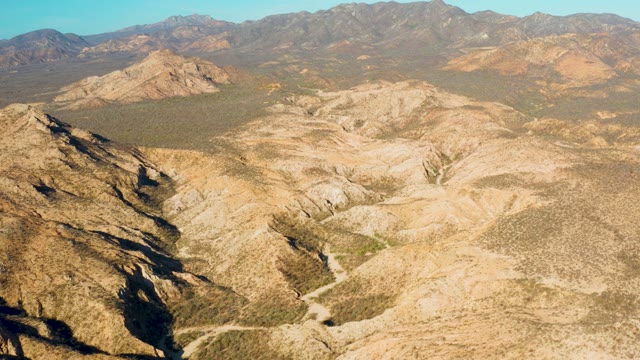 CABO PULMO BCS MEXICO-2021: Rugged Desert Mountains Under Clear Sky