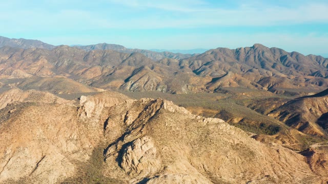CABO PULMO BCS MEXICO-2021: Rugged Mountain Ridges Under Shifting Sunlight