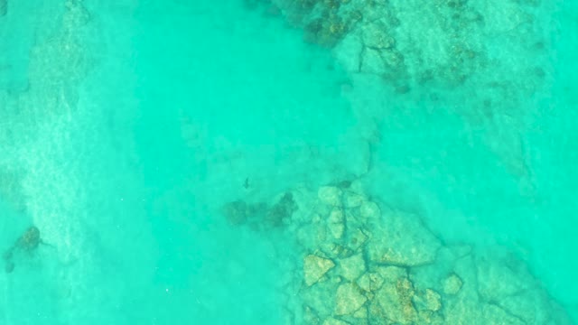 Clear Turquoise Water with Fish Swimming Beneath