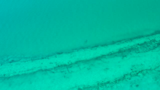 Turquoise Ocean with Sandy Seabed and Coral Formations