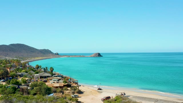 Coastal Landscape with Turquoise Waters and Sandy Beach