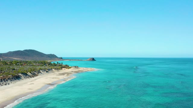 Gentle Waves on a Sandy Beach with Turquoise Ocean