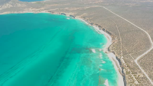 Desert Coast with Turquoise Ocean Waters