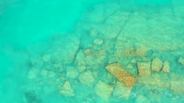 CABO PULMO BCS MEXICO-2021: Clear Turquoise Water Flowing Over Rocky Seabed