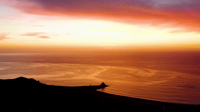 CABO PULMO BCS MEXICO-2021: Coastal Sunset Over Calm Ocean