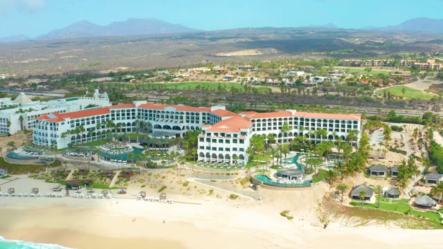MARQUIS LOS CABOS BCS MEXICO-2021: Beachfront Resort with Ocean Waves and Mountain Backdrop