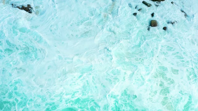 MARQUIS LOS CABOS BCS MEXICO-2021: Ocean Waves Crashing Against Rocky Shore From Above
