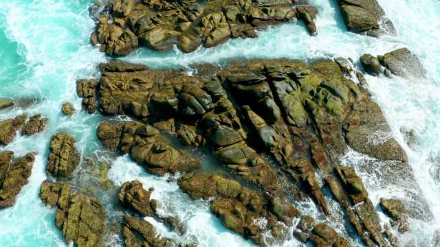 MARQUIS LOS CABOS BCS MEXICO-2021: Waves Crashing Against Rocky Coastline From Above