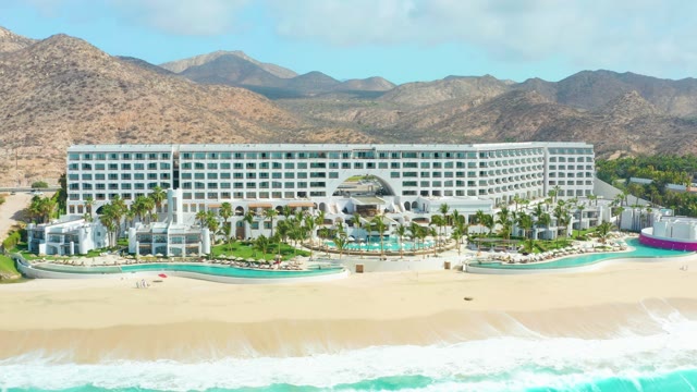MARQUIS LOS CABOS BCS MEXICO-2021: Tide Receding Exposes Sandy Beach by Hotel