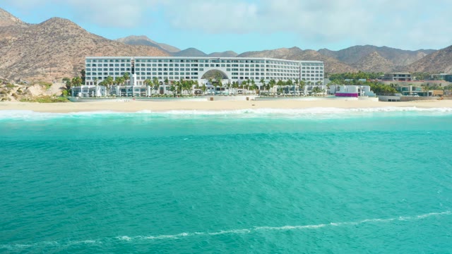 MARQUIS LOS CABOS BCS MEXICO-2021: Gentle Ocean Waves Lapping at a Beachfront Hotel