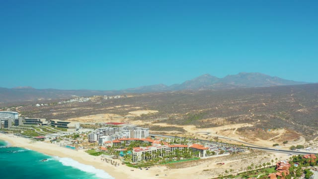 DREAMS LOS CABOS BCS MEXICO-2021: Coastal Resort with Sandy Beach and Distant Mountains