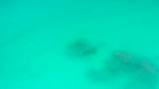 DREAMS LOS CABOS BCS MEXICO-2021: Underwater View of Turquoise Water and Rocky Seabed