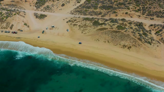 SHIPWRECKS LOS CABOS BCS MEXICO-2021: Sandy Beach with Dunes and Parked Vehicles