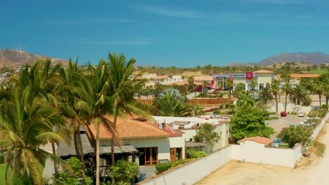 CAMPESTRE SAN JOSE DEL CABO BCS MEXICO-2021: Palm Trees and Residential Buildings From Descending Perspective