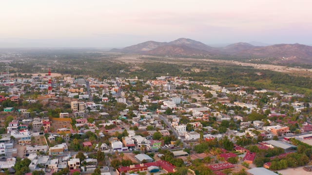 SAN JOSE DEL CABO MEXICO-2021: Residential Neighborhood with Mountain Backdrop