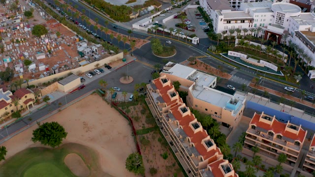 SAN JOSE DEL CABO MEXICO-2021: Residential Neighborhood and Golf Course From Above