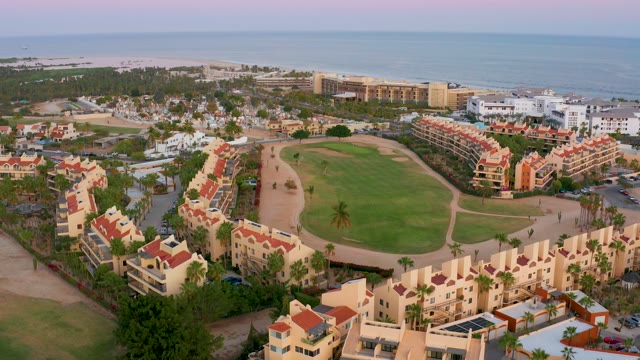 SAN JOSE DEL CABO MEXICO-2021: Coastal Residential Area with Central Green Space