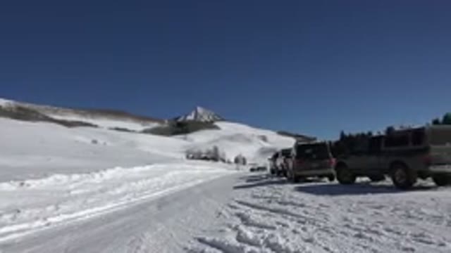 CRESTED BUTTE COLORADO-2015: Stroll With Friends In The Canadian Mountains On