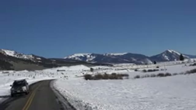CRESTED BUTTE COLORADO-2015: Background Scenery Shot Of A Snowy Mountainous Area