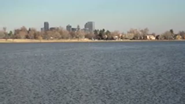 WESTMINSTER COLORADO-2015: Panoramic View of Calm Sea with Trees and Buildings