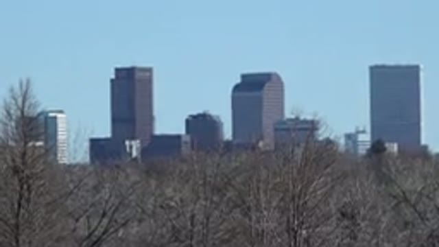 WESTMINSTER COLORADO-2015: Brown Buildings Against Blue Sky On A Clear Sunny Day