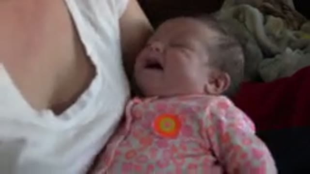WESTMINSTER COLORADO-2015: Newborn Baby Crying in Mother's Lap